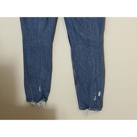 Abercrombie And Fitch High Rise Mom Jean Curve Love Size 27/4R Distressed - Picture 6 of 10